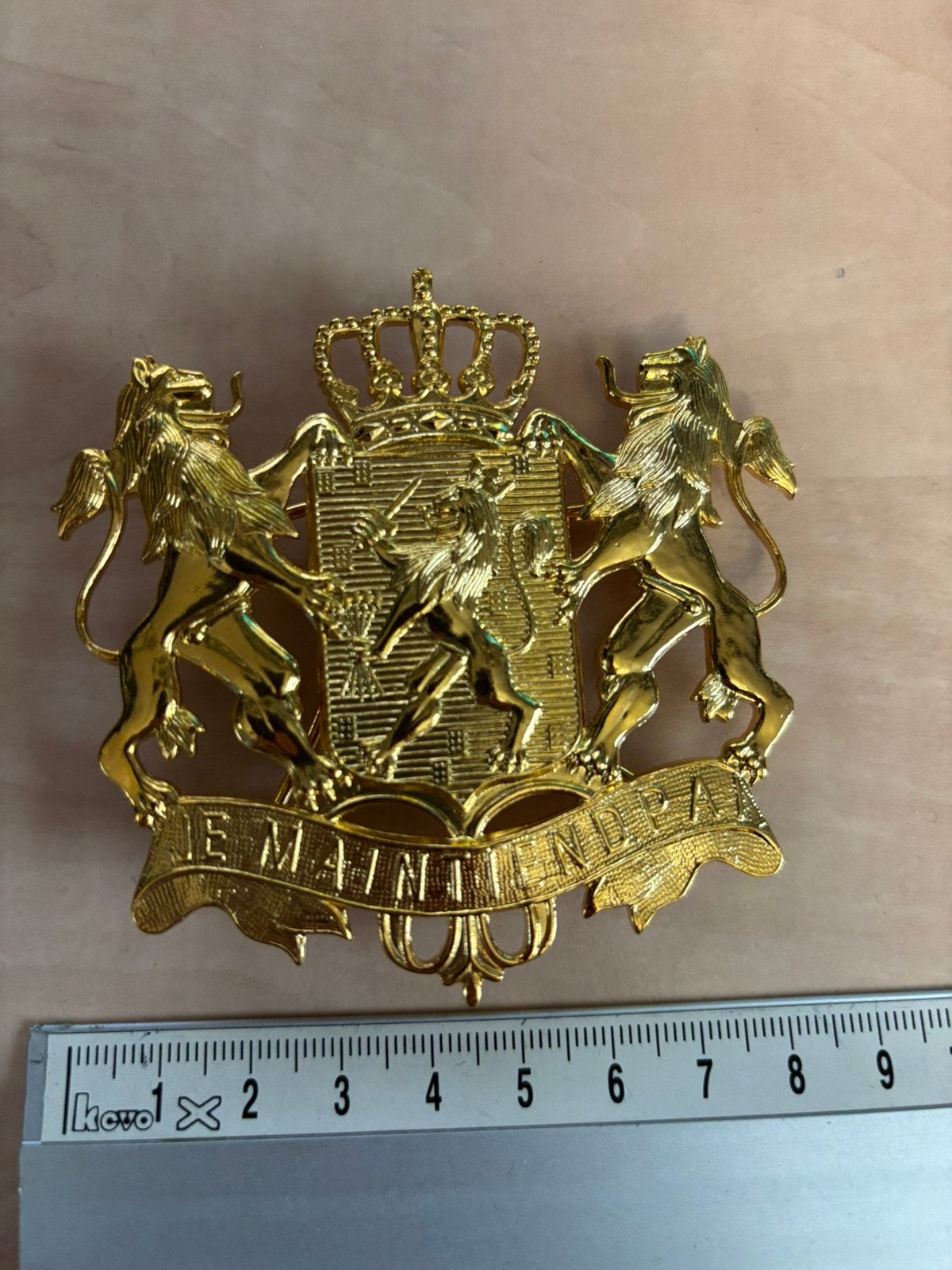 Helmplaat ceremonieel tenue regiopolitie misdruk, Verzenden, Overige soorten, Nederland, Embleem of Badge
