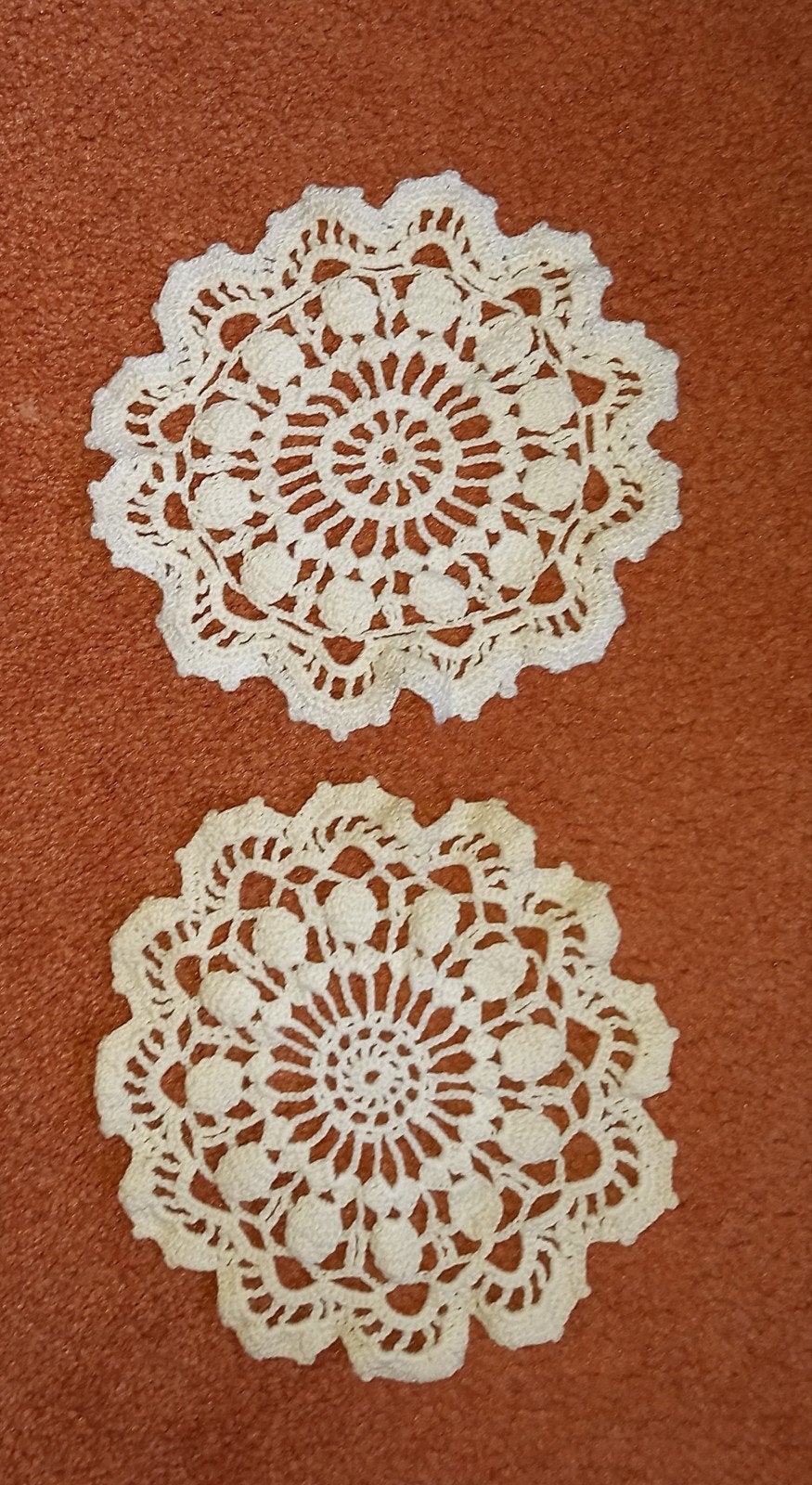2 Vintage gehaakte kleedjes, Ophalen of Verzenden, Gebruikt, Overig