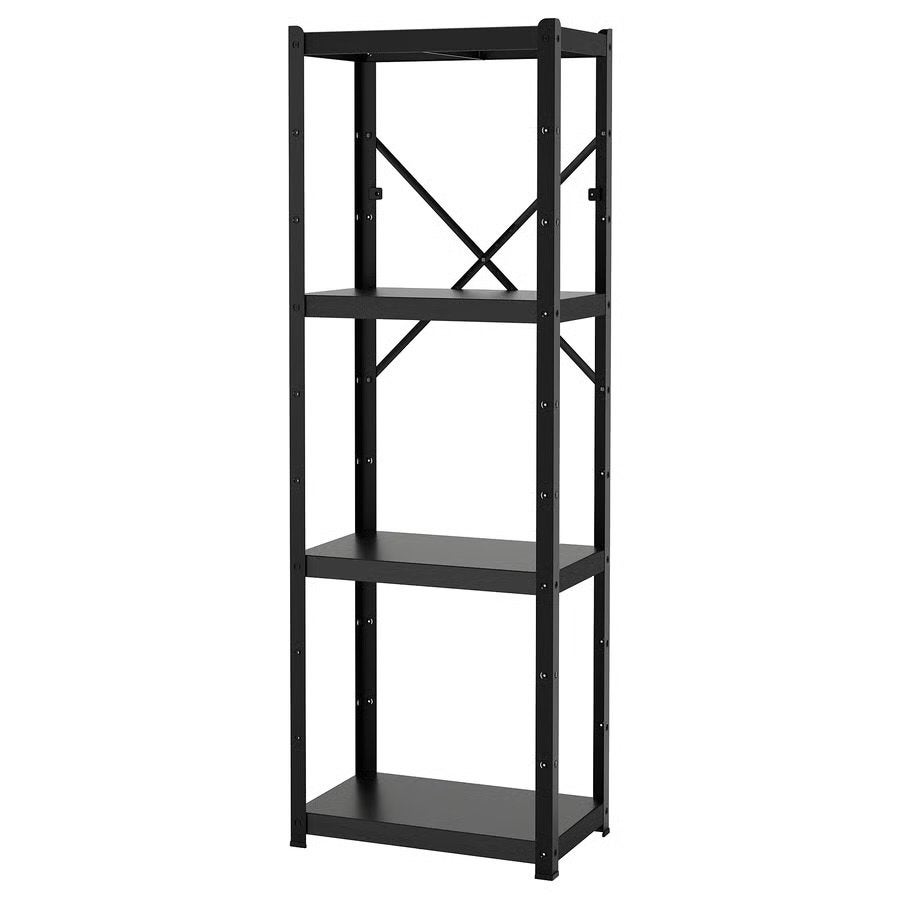 BROR Open kast, zwart, 65x40x190 cm, Ophalen, Gebruikt