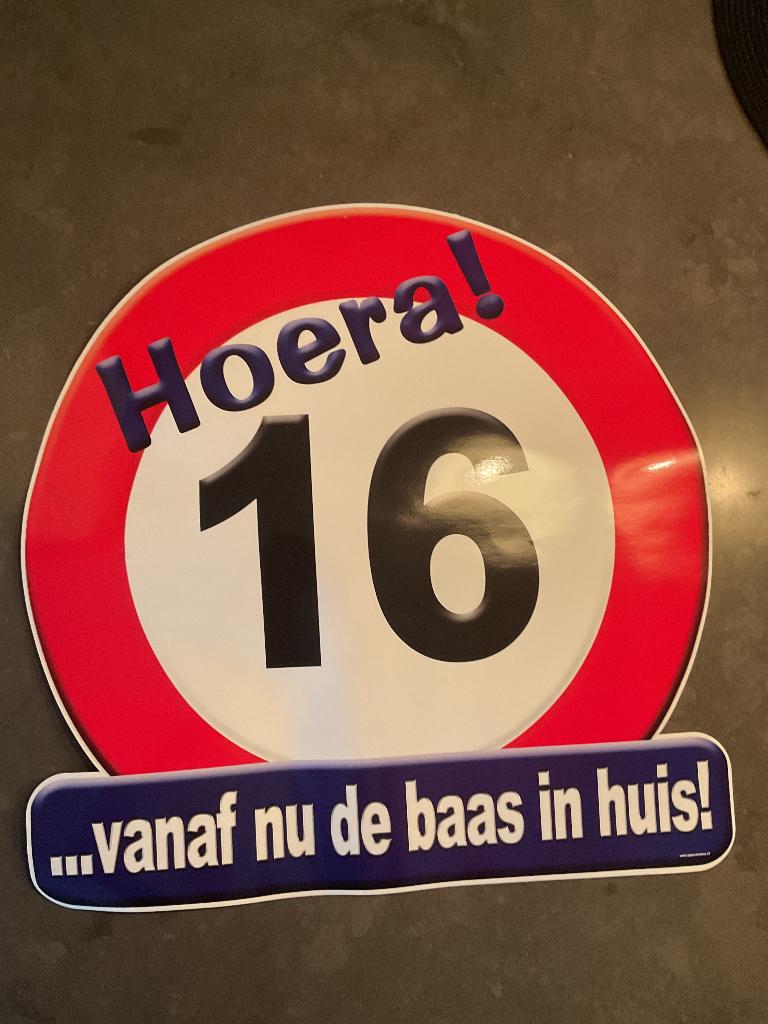 Verjaardag 16 jaar / Sweet Sixteen, Ophalen, Zo goed als nieuw, Versiering, Verjaardag