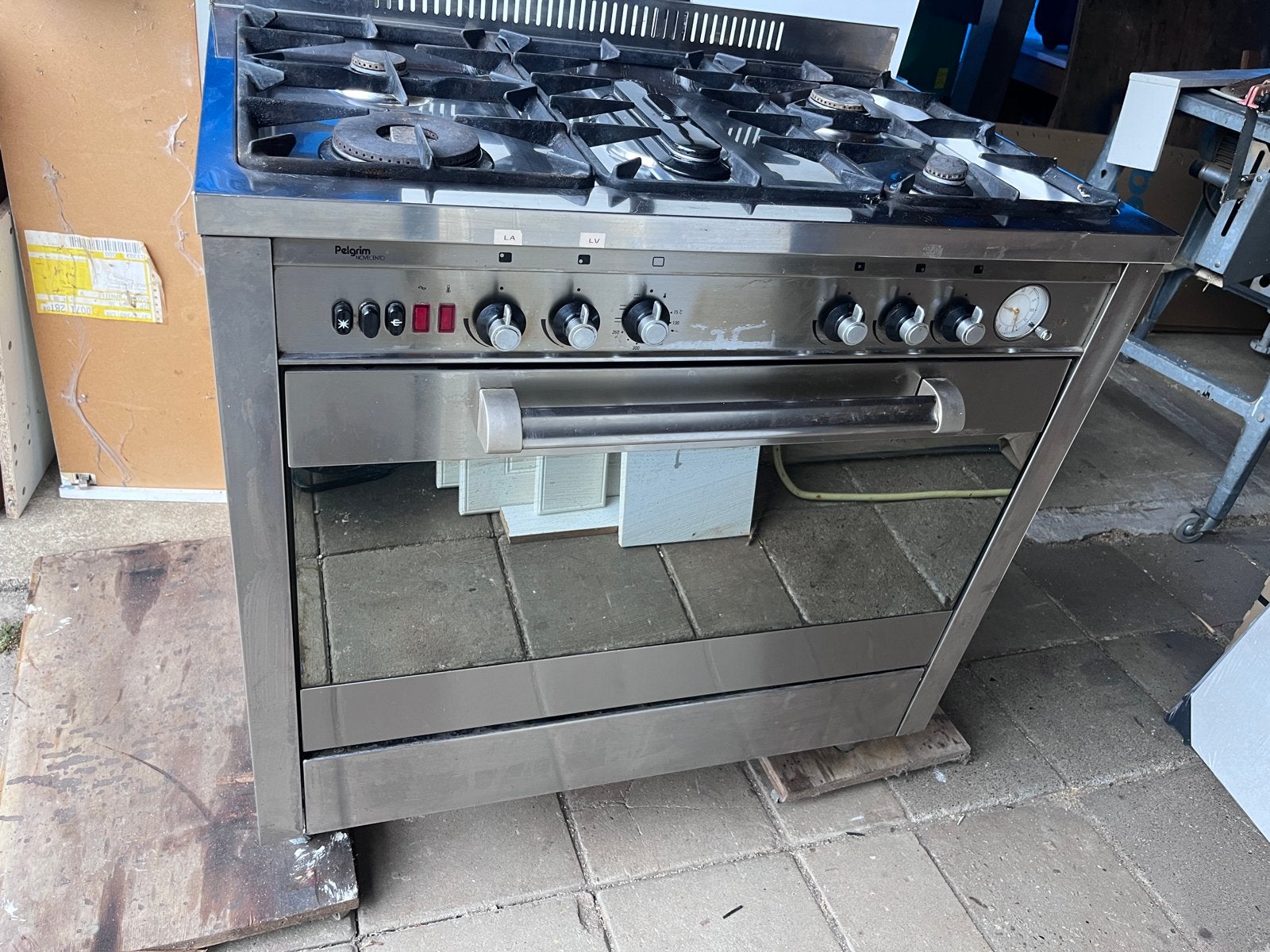 Pelgrim Novecento Fornuis met Oven - Gas en Elektrisch, Ophalen, Gebruikt, 60 cm of meer, Grill