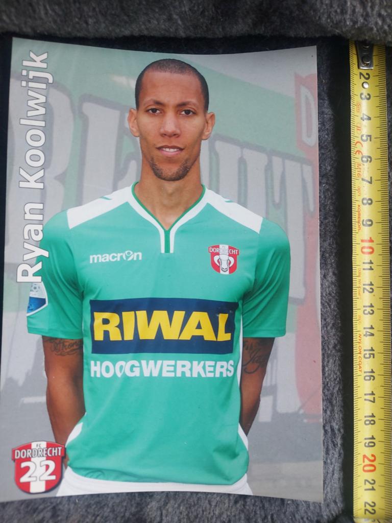FC Dordrecht Ryan Koolwijk Voetbalfoto, Ophalen of Verzenden, Gebruikt