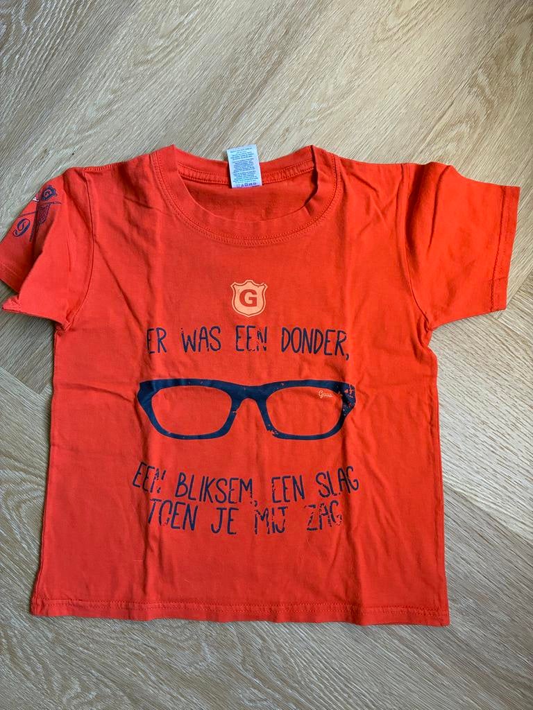 Guus Meeuwis T-shirt oranje 5/6 jaar, Ophalen of Verzenden, Gebruikt, Jongen of Meisje