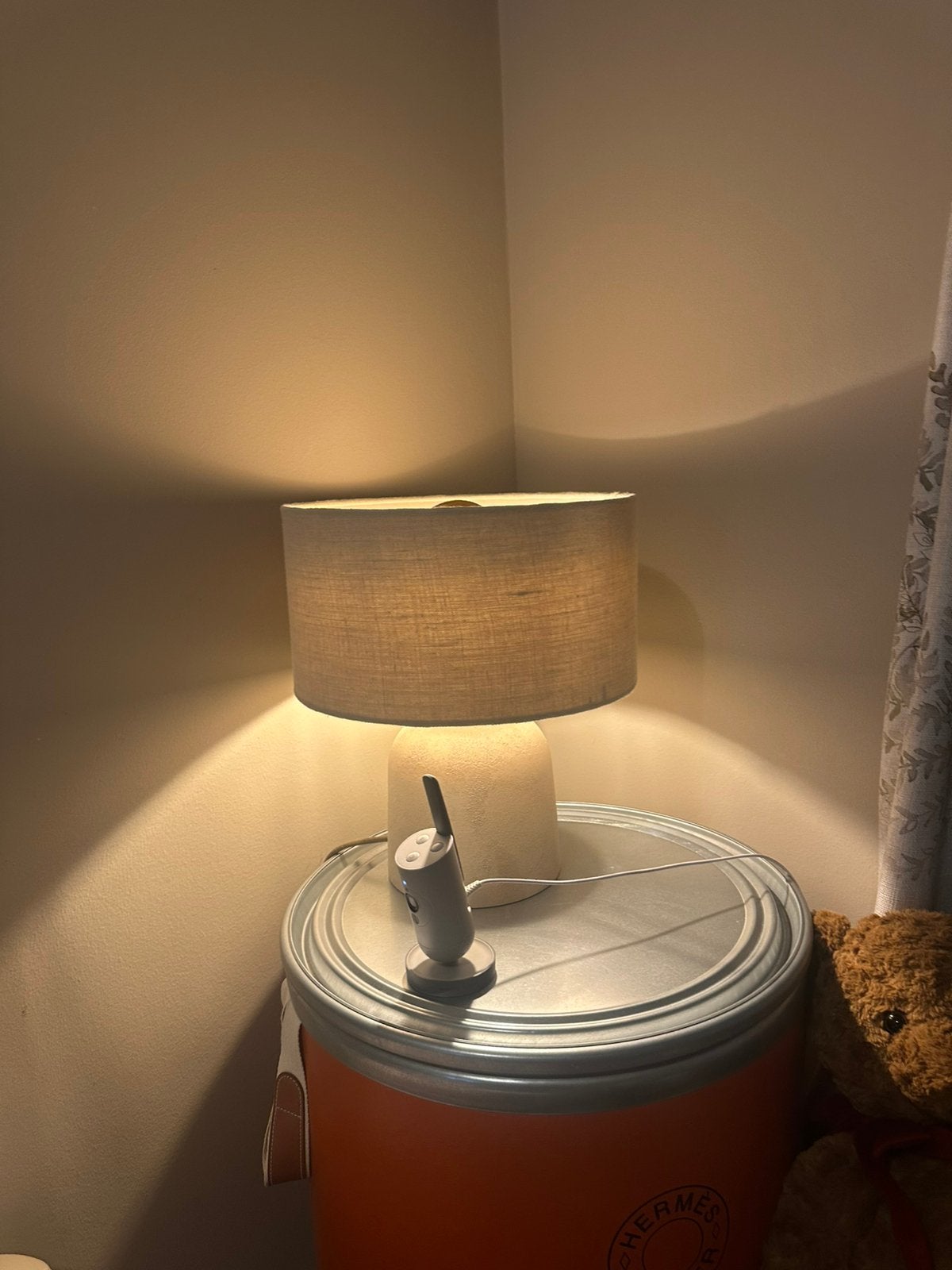 Zata Home schemerlamp, Beige, Ophalen of Verzenden, Zo goed als nieuw, Schemerlamp