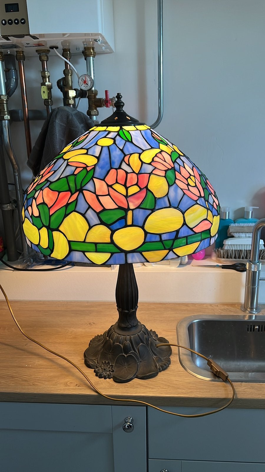 Verschillende Tiffany Lampen, Wit, Ophalen of Verzenden, Gebruikt