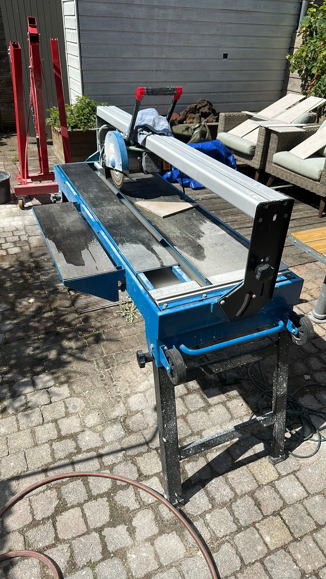 Hbm tegelzaag 1200 120cm water tegelzaagmachine, Doe-het-zelf en Verbouw, Gereedschap | Zaagmachines, Ophalen, Gebruikt