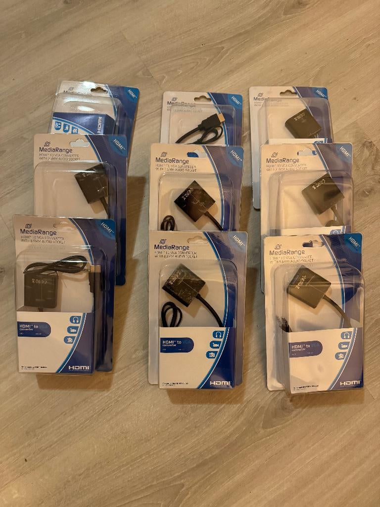 HDMI naar VGA + Audio - NIEUW - 8 stuks, Gaming, IPS, HDMI, Nieuw