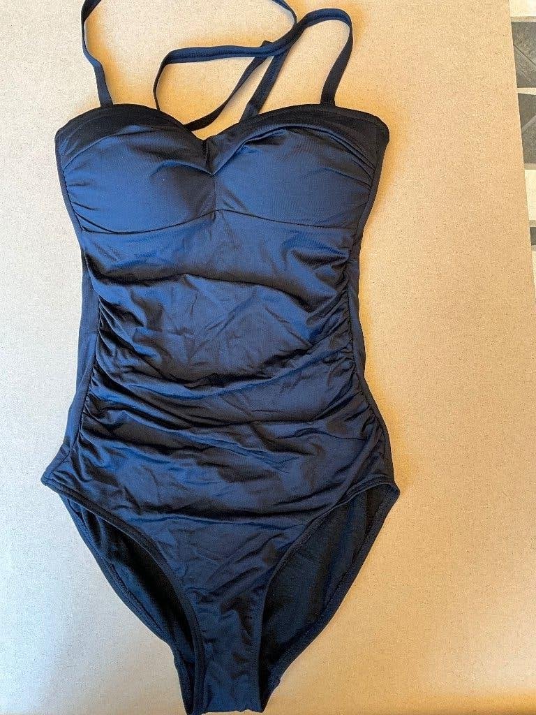 BEACHWAVE strapless bandeau badpak maat 40 zwart, Zwart, Nieuw, Badpak, Ophalen of Verzenden