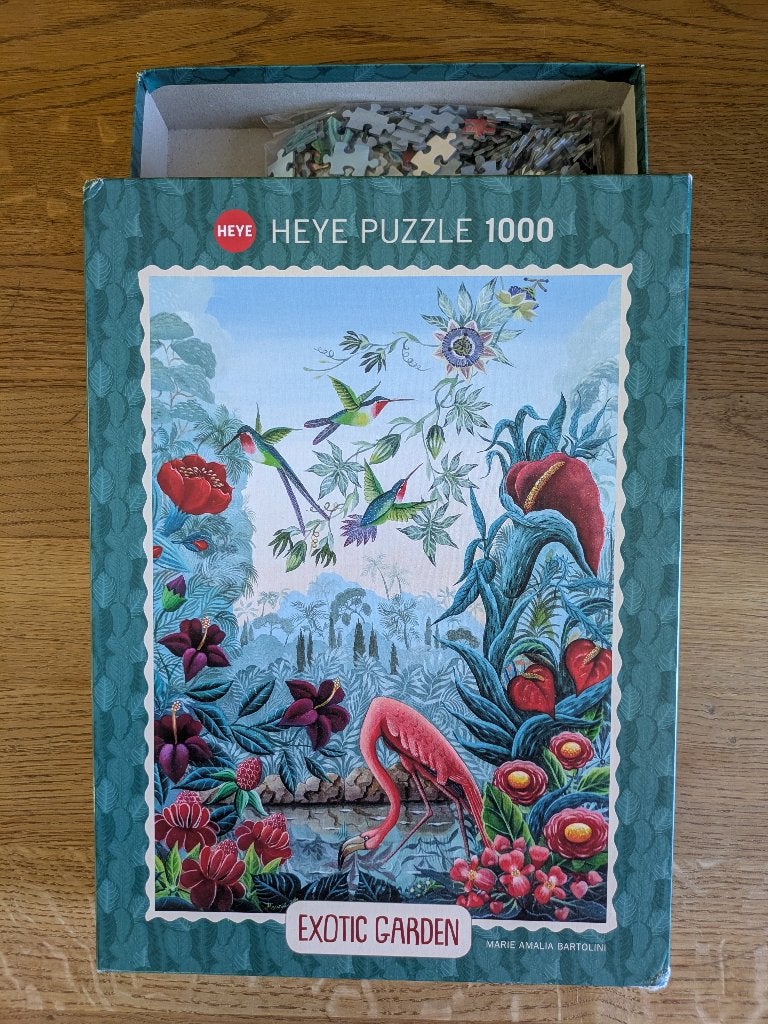 Heye - Exotic Garden Bird Paradise (1000 stukjes/pieces), Ophalen of Verzenden, 500 t/m 1500 stukjes, Zo goed als nieuw, Legpuzzel