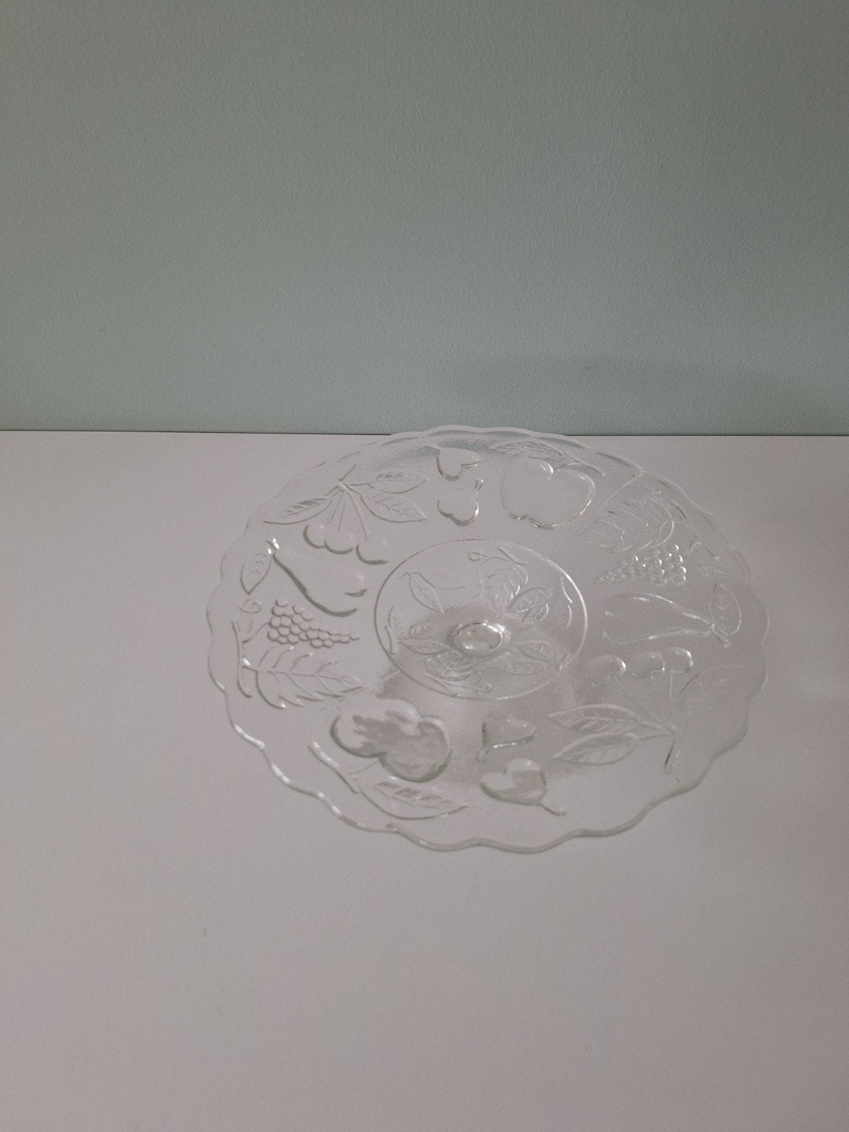 Glazen taart plateau, Ophalen, Rond, Glas