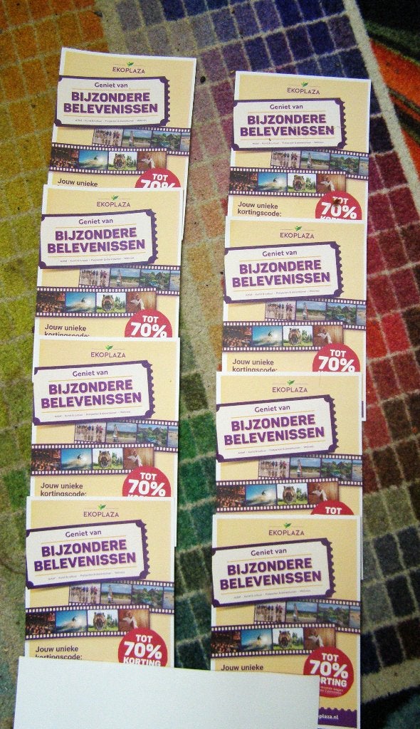 8 kortingskaarten ekoplaza dagjes uit eko plaza, Overige supermarkten, Ophalen of Verzenden