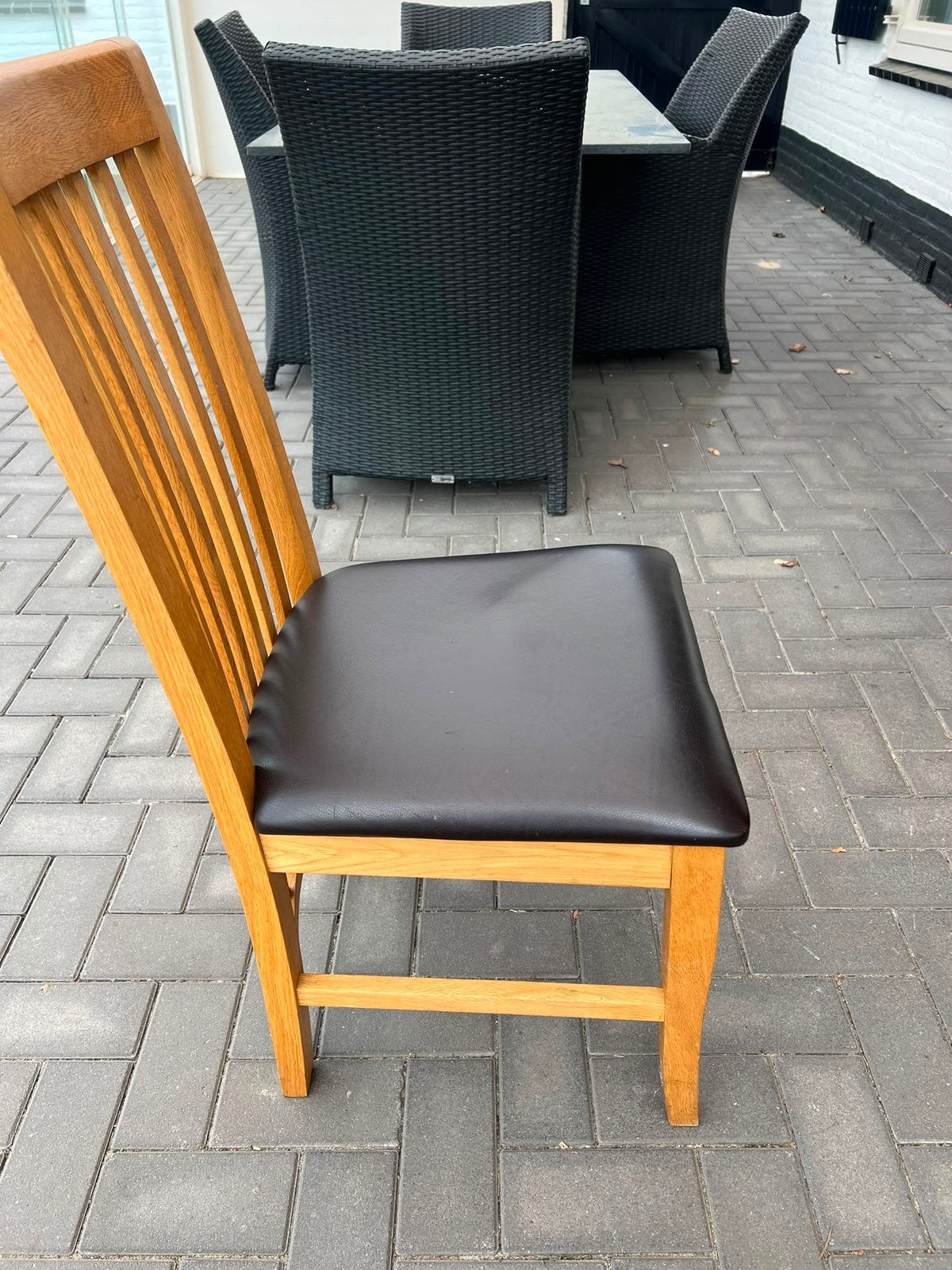 6 eetkamerstoelen, Huis en Inrichting, Stoelen, Ophalen, Gebruikt, Overige kleuren, Vijf, Zes of meer stoelen