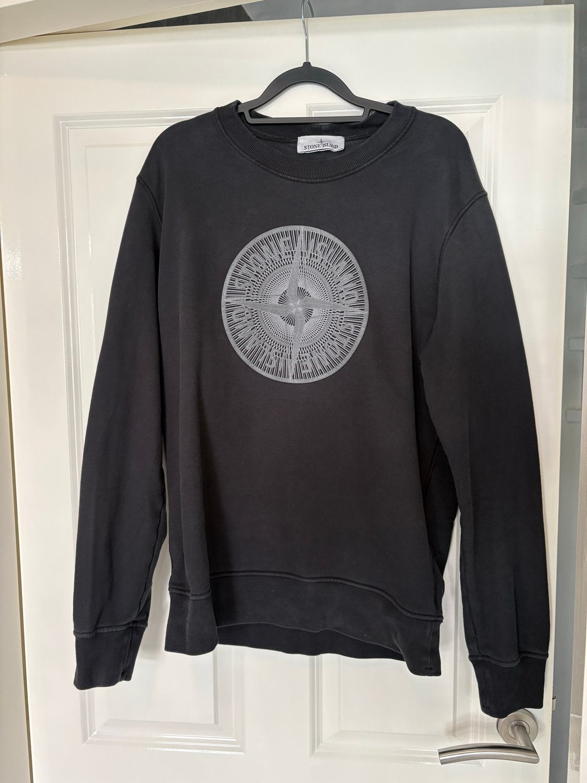 Stone Island Trui Zwart Maat L, Ophalen of Verzenden, Gedragen, Maat 52/54 (L), Zwart