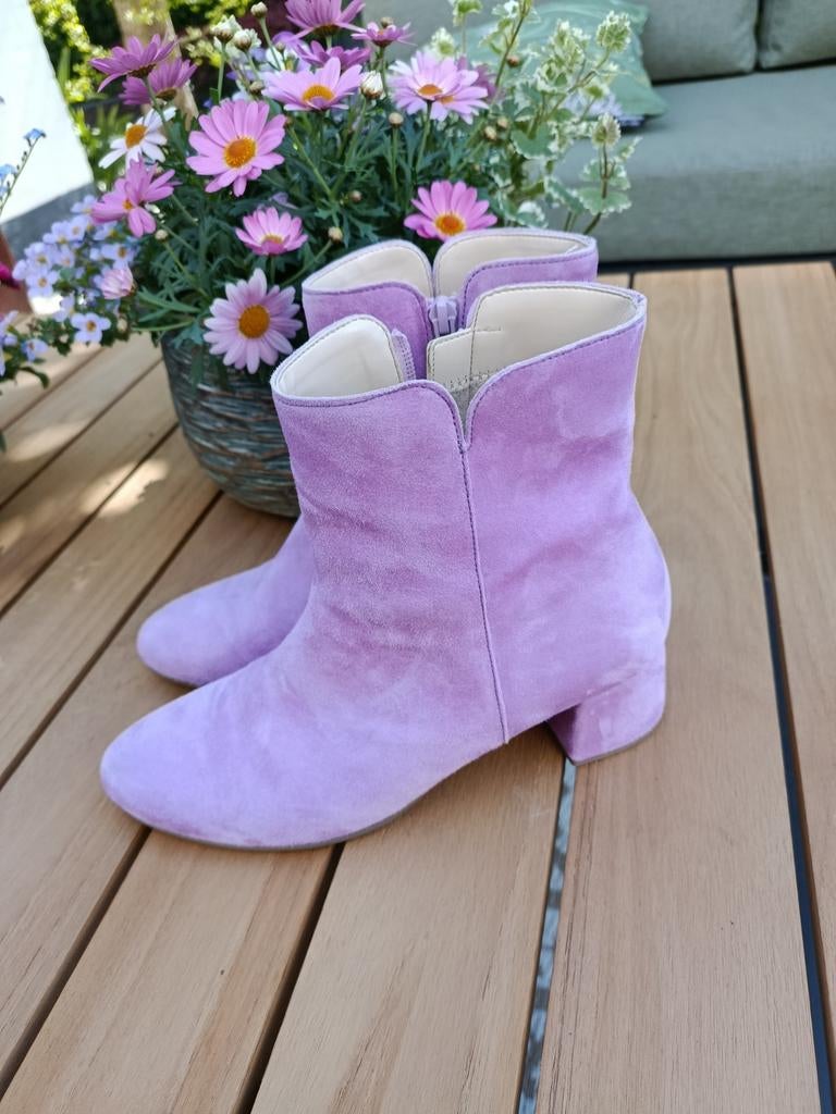 Gabor suède enkellaarsjes - Lila maat 38.5 Nieuw, Kleding | Dames, Schoenen, Overige kleuren, Lage of Enkellaarzen, Gabor, Nieuw