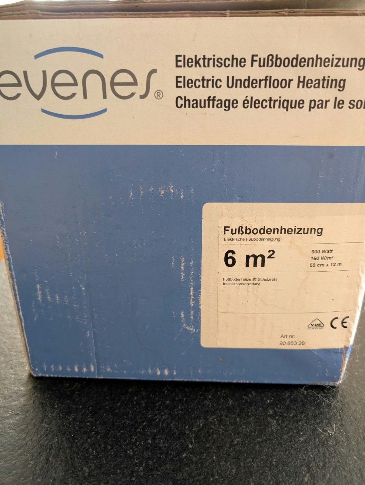 Electrische vloerverwarming set met thermostaat, Ophalen of Verzenden, Nieuw, 200 tot 500 watt, Overige typen