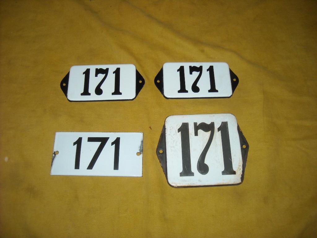 oud emaille huisnummer 171 ook 172 173 174 175 176 177 178 9, Ophalen of Verzenden