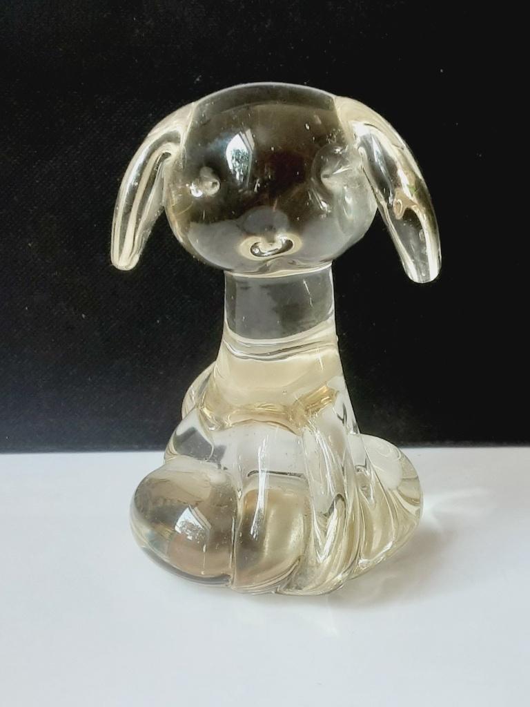 vintage glazen hond, Antiek en Kunst, Antiek | Glas en Kristal, Ophalen of Verzenden