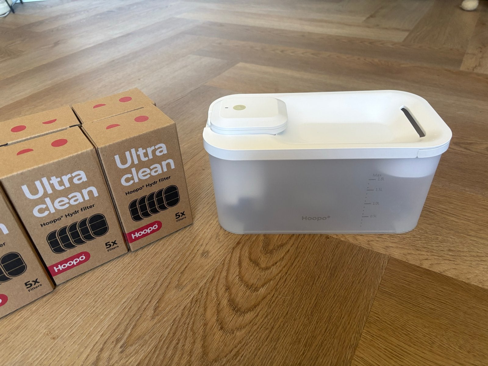 Hoopo Hydr waterfontein + filters, Dieren en Toebehoren, Ophalen of Verzenden, Automatisch, Nieuw