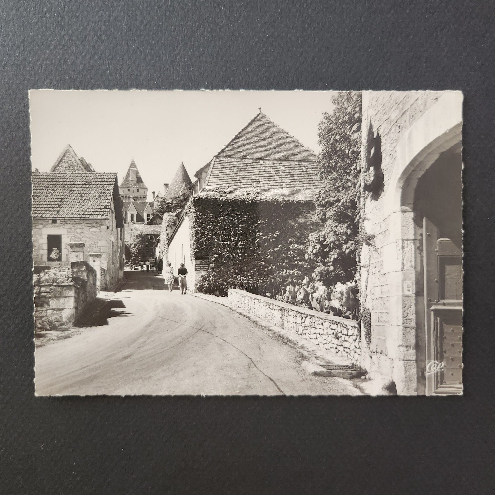 Echte foto: Les Milandes (Dordogne) - La Rue du Village, Verzenden, Ongelopen, Frankrijk