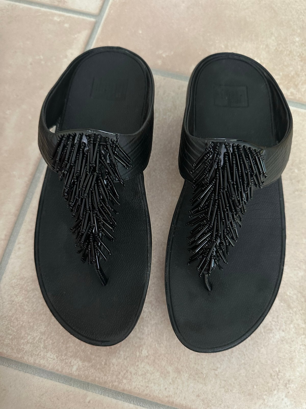 FitFlop Slippers Maat 39, Zwart, Zo goed als nieuw, Sandalen of Muiltjes, Ophalen of Verzenden