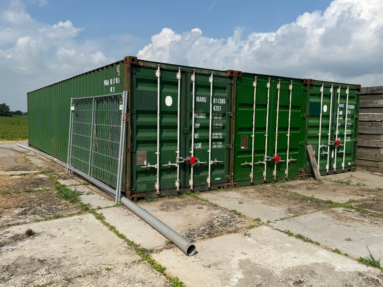 40ft Zeecontainer standaard gebruikt / opslag, Ophalen