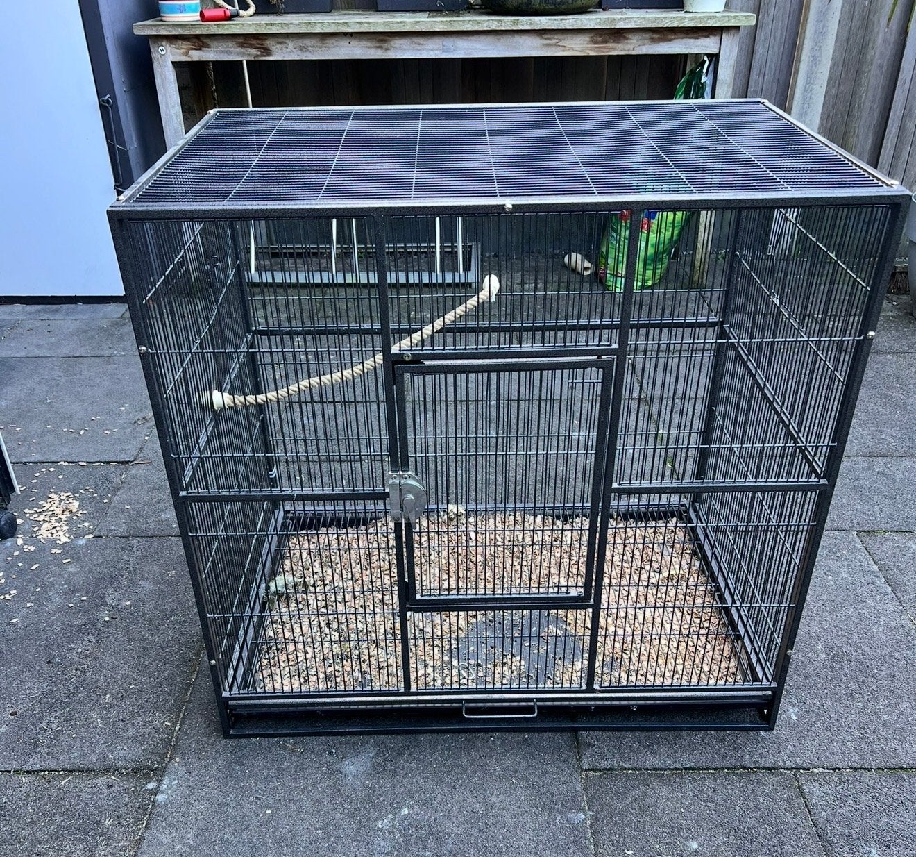 Vogelkooi, Ophalen of Verzenden, Gebruikt, Metaal, Vogelkooi