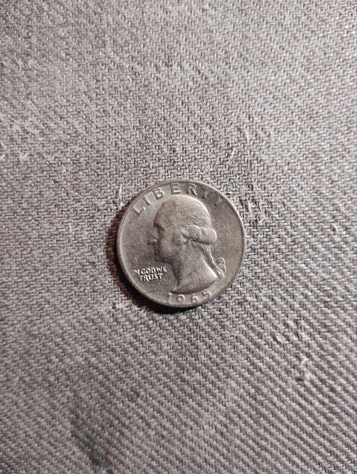 Amerikaanse Quarter Dollar munt 1965 (M-0221), Ophalen of Verzenden, Noord-Amerika, Losse munt