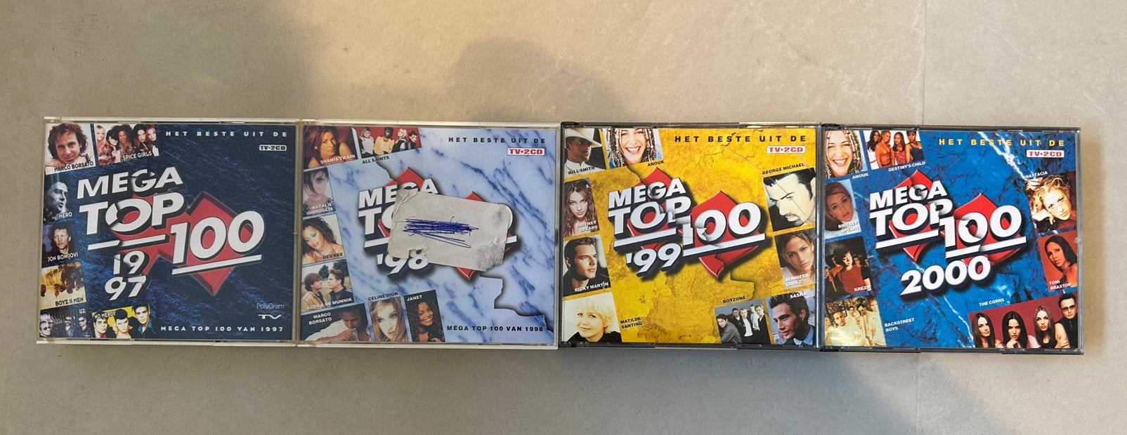 Het Beste Uit De Mega Top 100 (1997 t/m 2000) - 4x 2-CD, Cd's en Dvd's, Ophalen of Verzenden, Gebruikt, Pop
