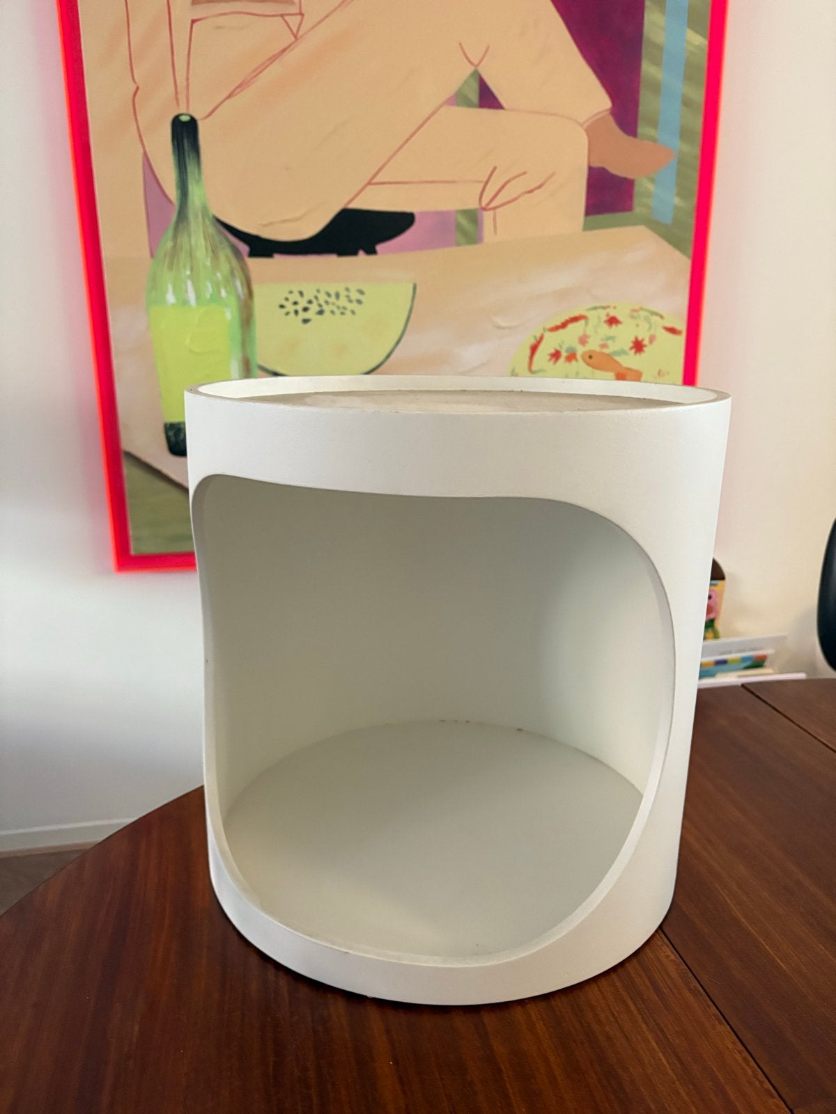 2x Bijzettafel - ICONIC TAM TAM STOOL & Space Age, Minder dan 45 cm, Kunststof, Gebruikt, Rond