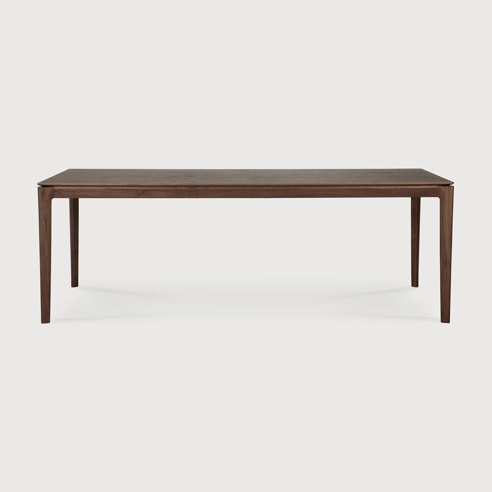 NIEUW: Ethnicraft Bok eettafel, teak bruin, 220x95x76 cm, Ophalen, Teakhout, 50 tot 100 cm, Vijf personen of meer