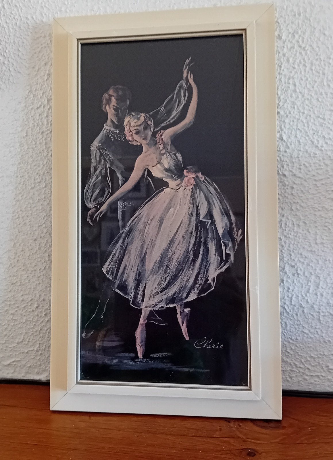 J. Cherie Ballet Dansers Vintage Print in Lijst - Vintage Ku, Antiek en Kunst, Kunst | Schilderijen | Klassiek, Portret of Personen