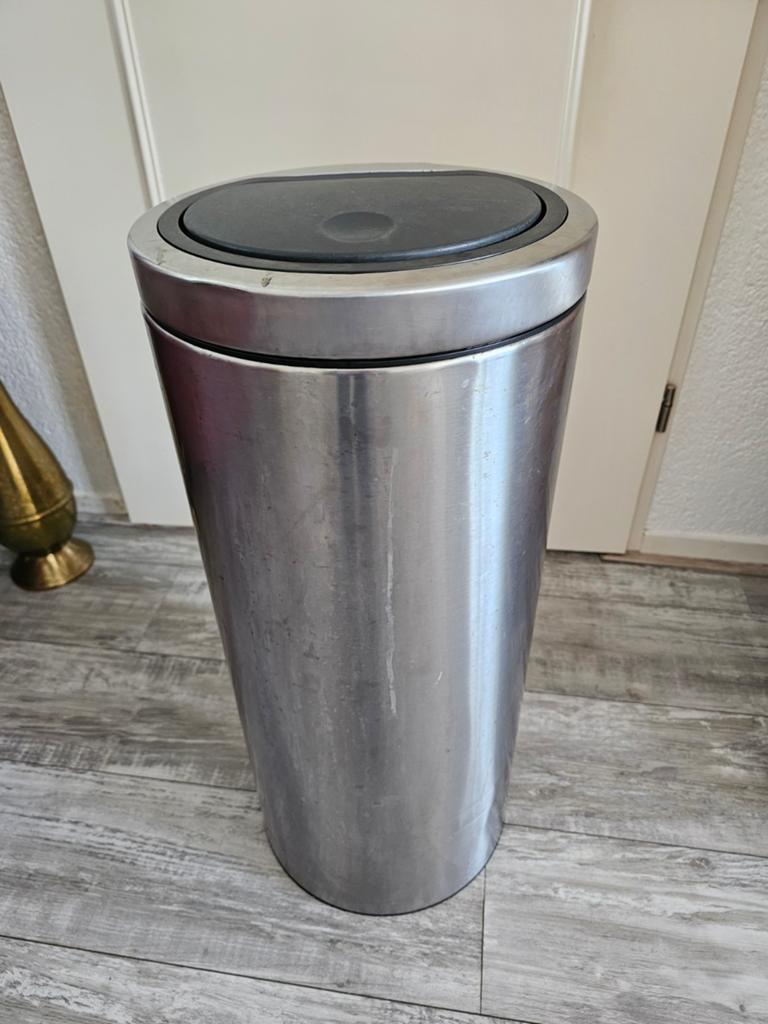 # Brabantia touch bin 30 liter afvalemmer chrome prullenbak, Ophalen, Kunststof, Gebruikt, 50 tot 75 cm