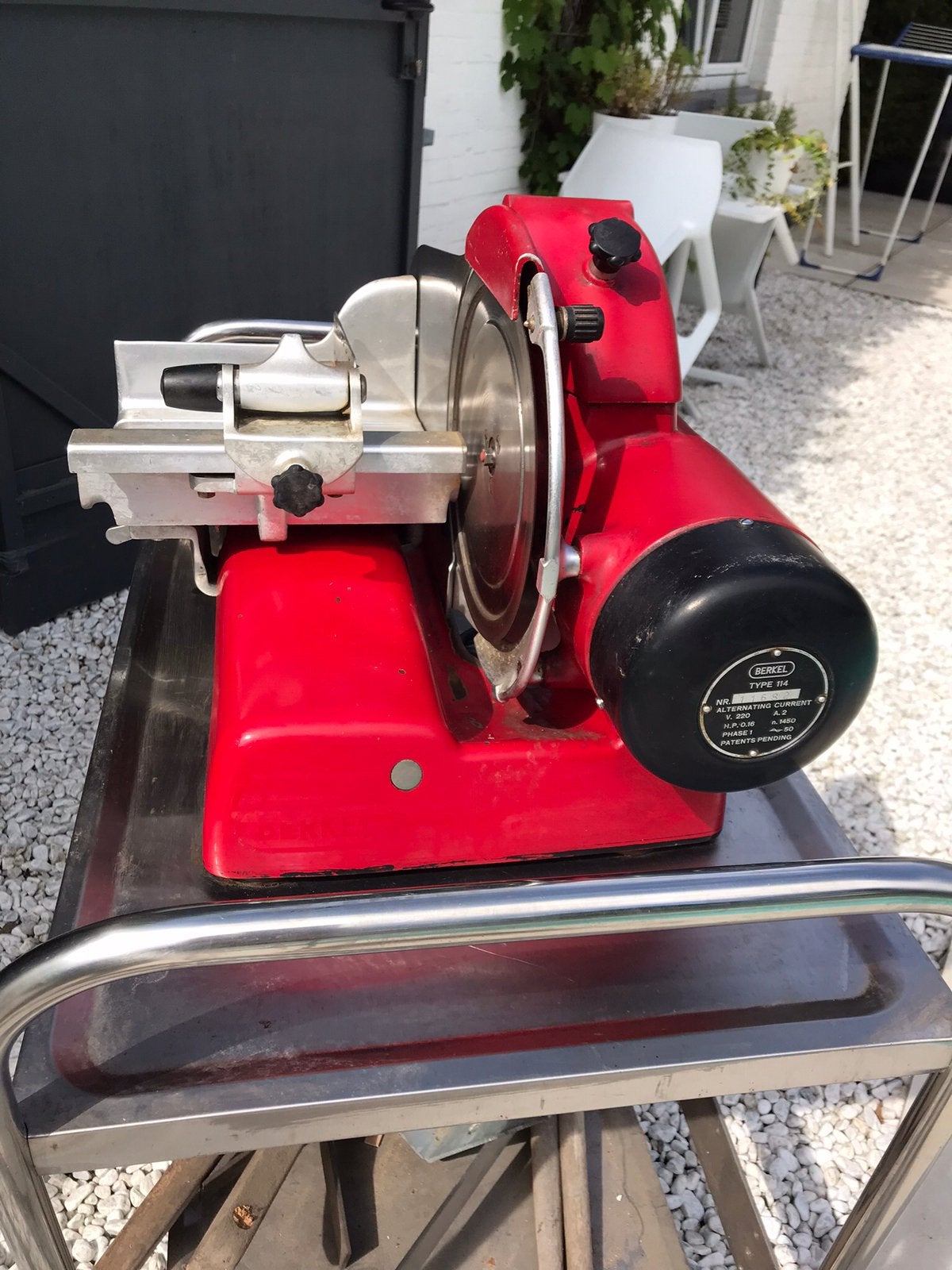Berkel snijmachine type 114, Ophalen