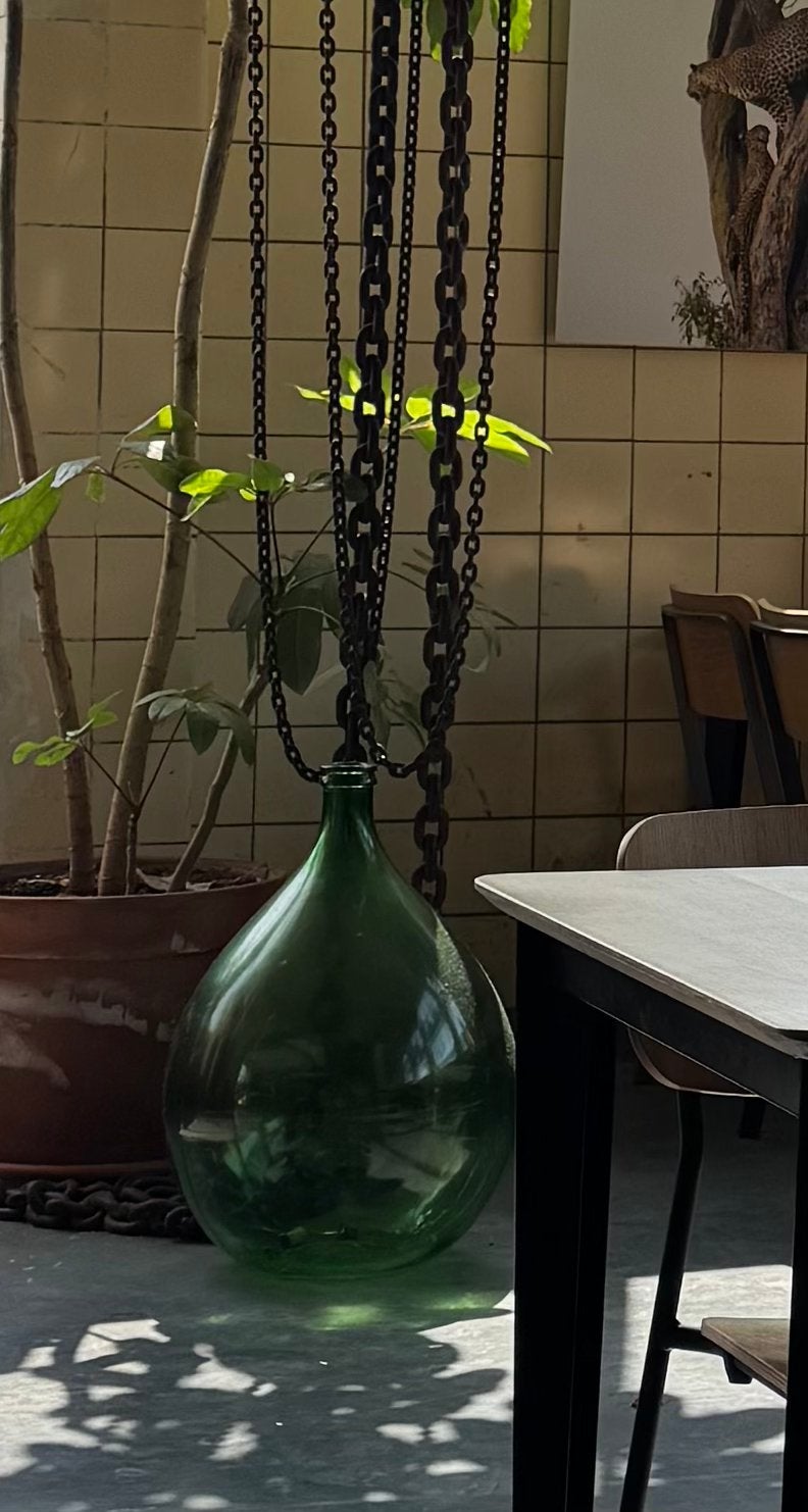 Grote oude gistingsflessen wijn wijnfles decoratie vintage, Ophalen, Gebruikt