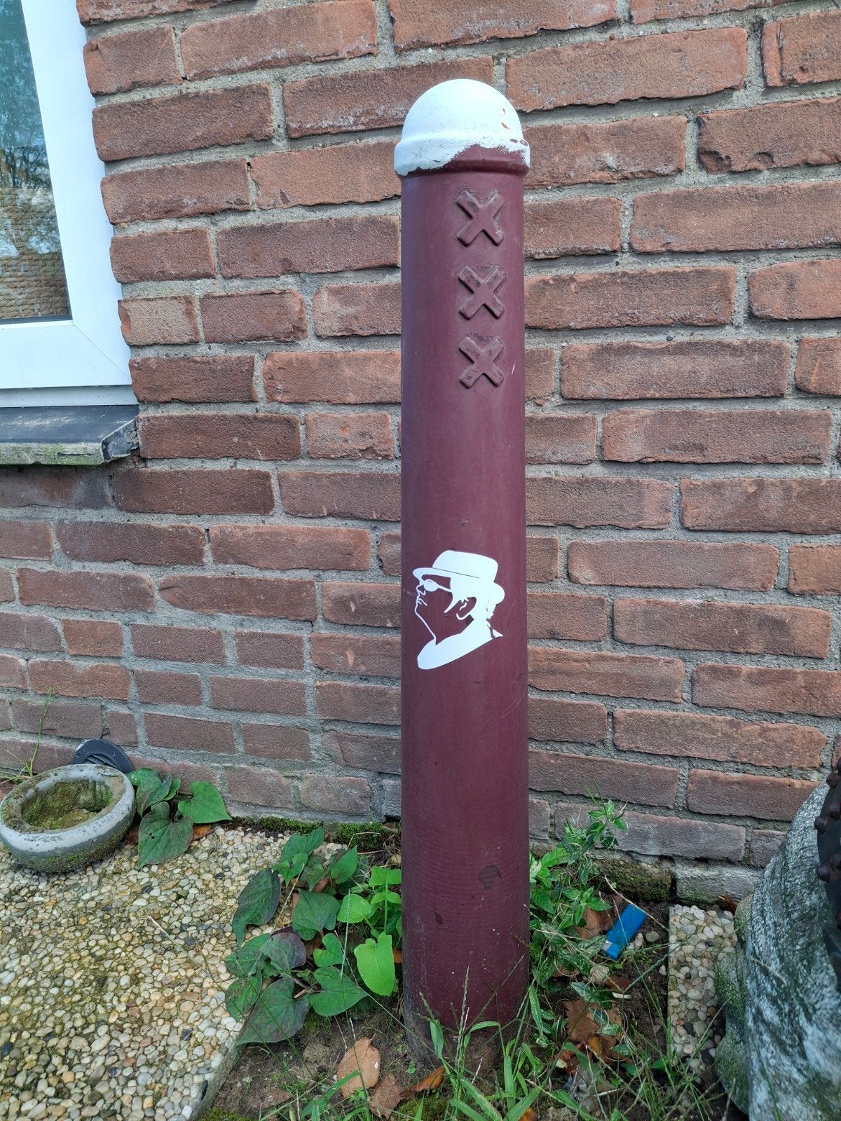 Origineel Amsterdammertje paaltje met André Hazes afbeelding, Ophalen of Verzenden