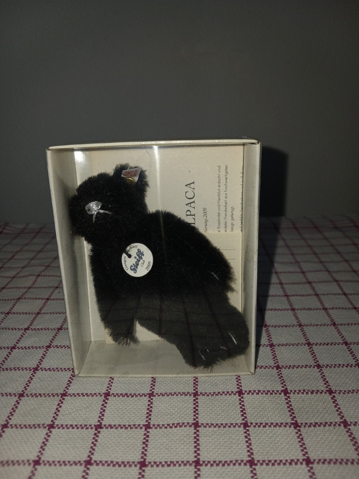 Steiff Alpaca Zwarte beer- Club Editie 2009, Zwart, Ophalen of Verzenden, Zo goed als nieuw, Kat