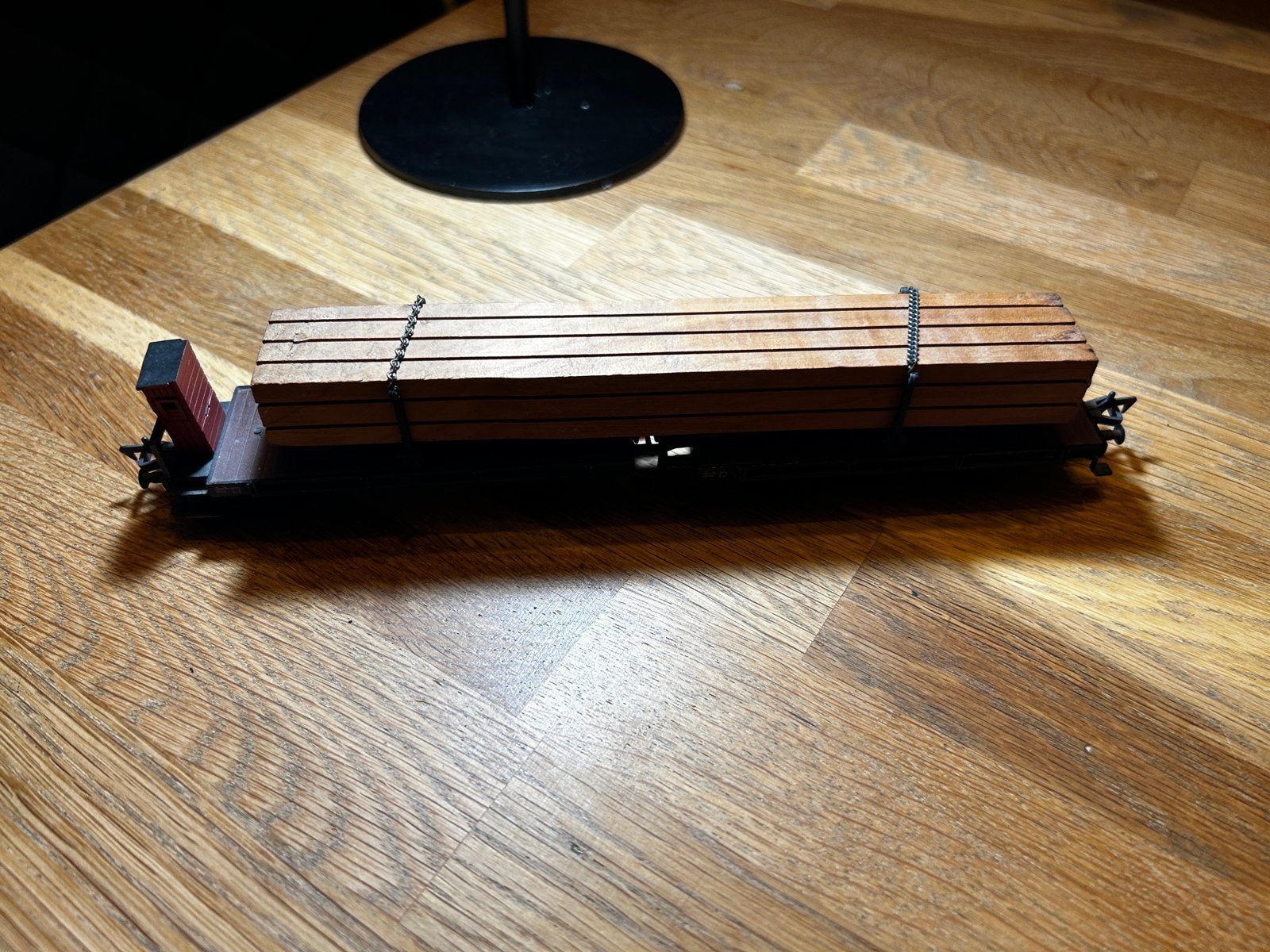 Fleischmann H0 rongenwagen beladen met balkenhout 1493 (1), Ophalen of Verzenden, Gebruikt, Trein, Schaalmodel