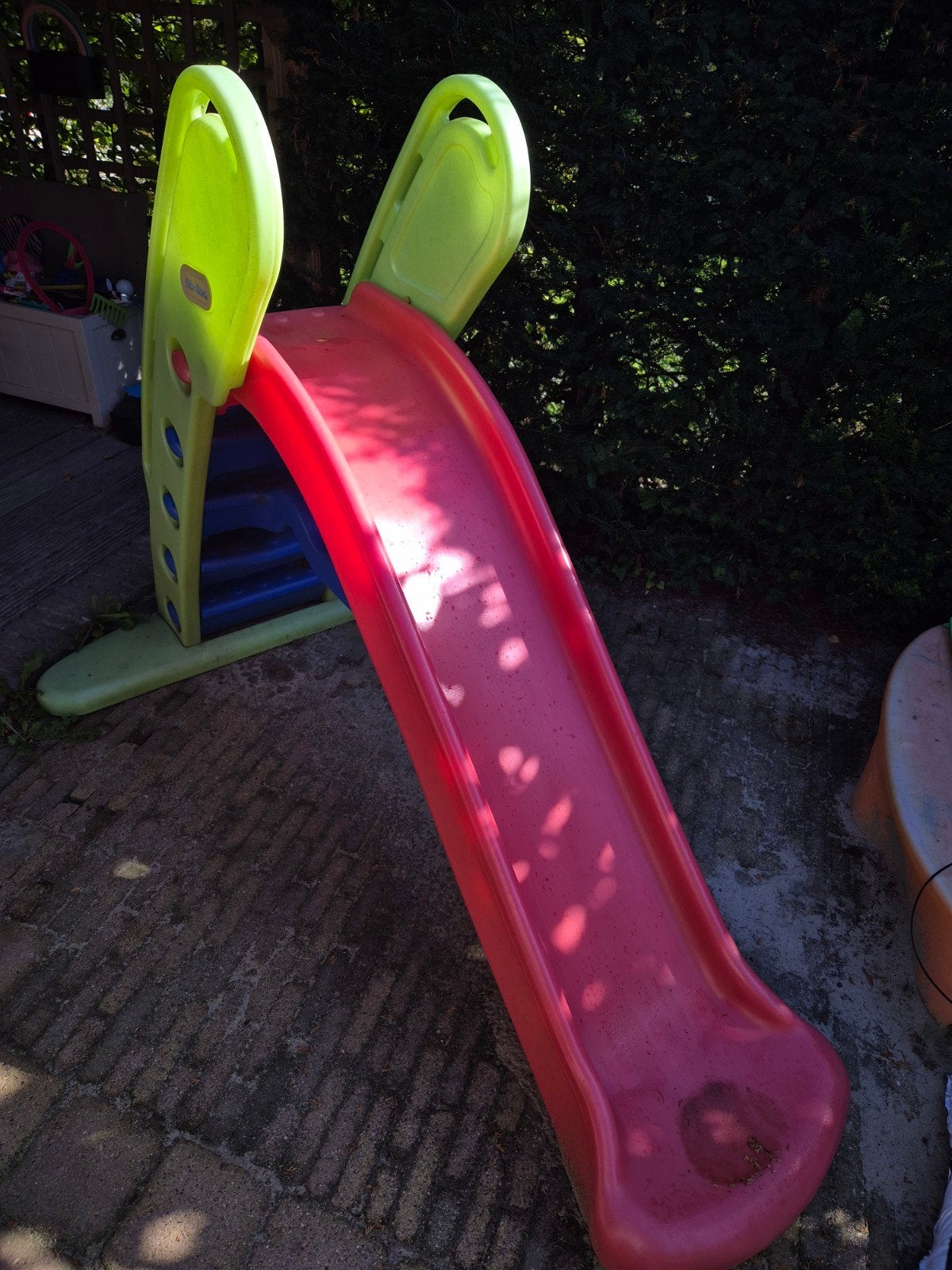 Kinderglijbaan rood/groen - Gebruikt, Ophalen, Gebruikt, Glijbaan