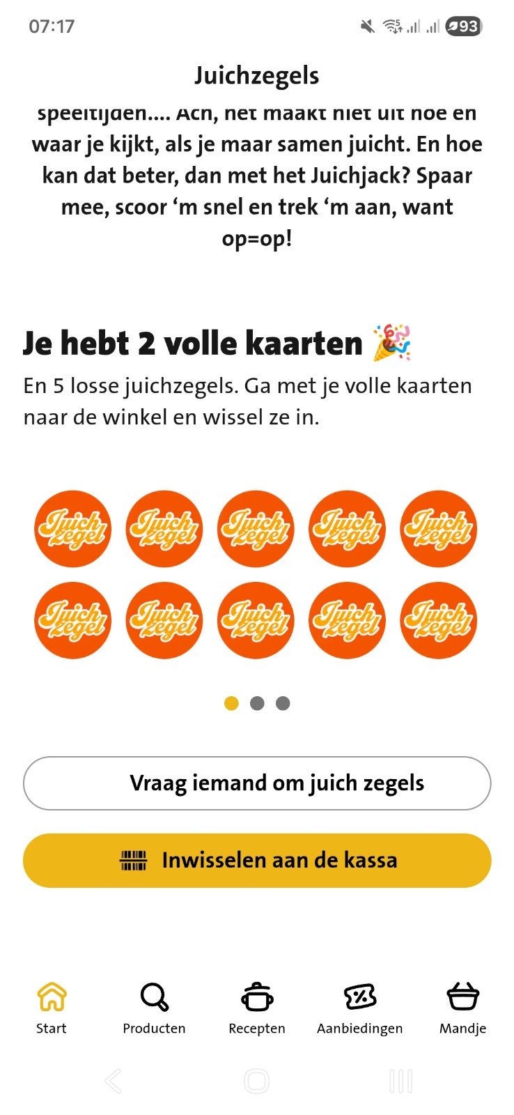 Jumbo Volle kaart juichjack, Hobby en Vrije tijd, Spaarzegeltjes, Ophalen, Winkel, Super of Benzinepomp, Volle spaarkaart