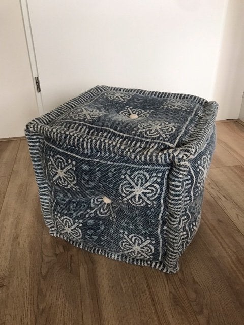 Xenos poef/hocker/voetenbankje boho/ibiza, Ophalen, Minder dan 50 cm, Gebruikt, Boho Ibiza