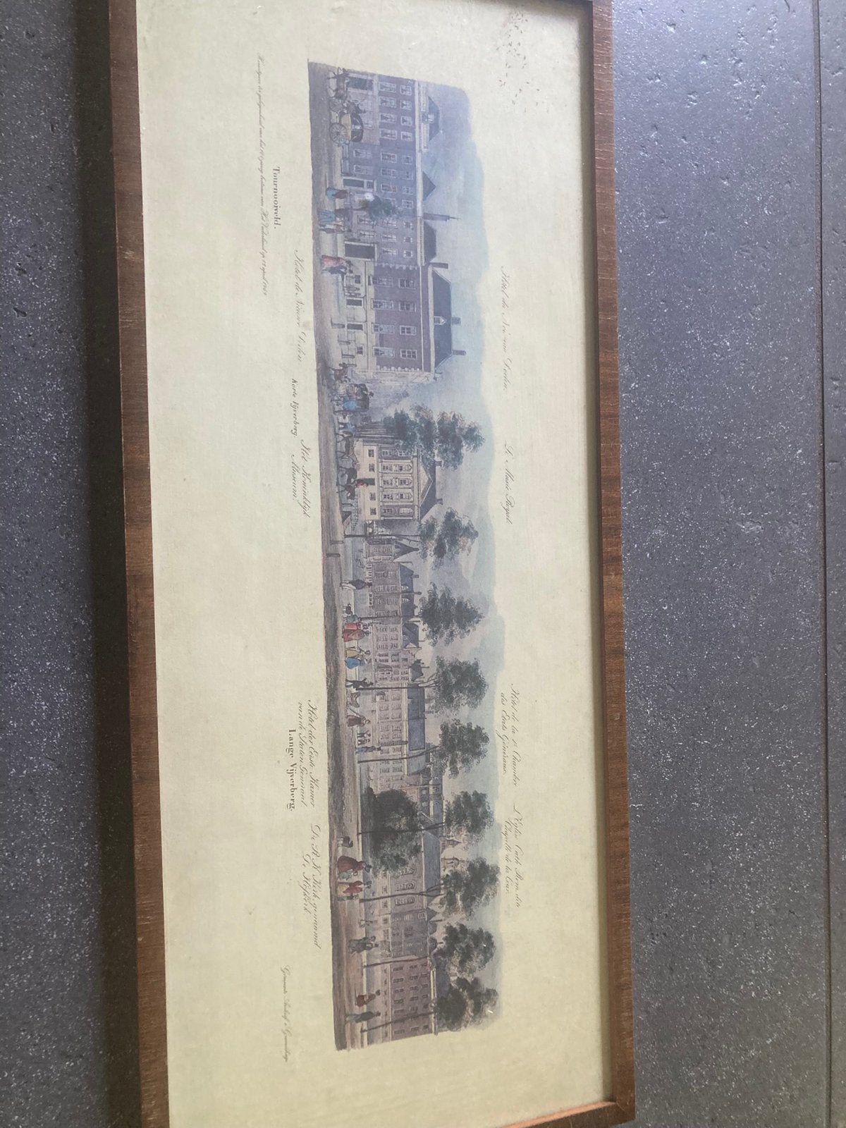 Prent Toernooiveld Lange Vijverberg, Ophalen of Verzenden