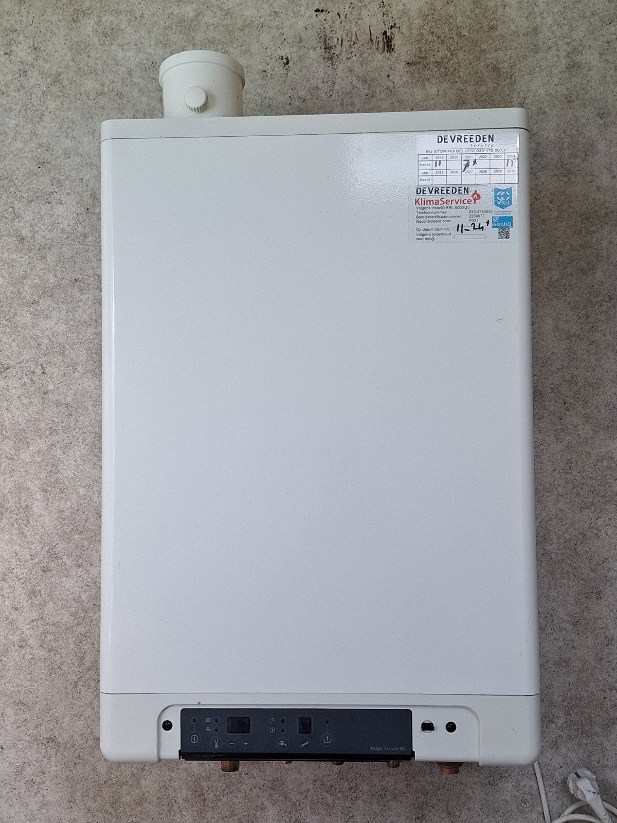 Intergas Kompakt HRE CV-ketel uit 2019, Ophalen, Gebruikt, Cv-ketel of Combi-ketel, Hoog rendement (Hr)