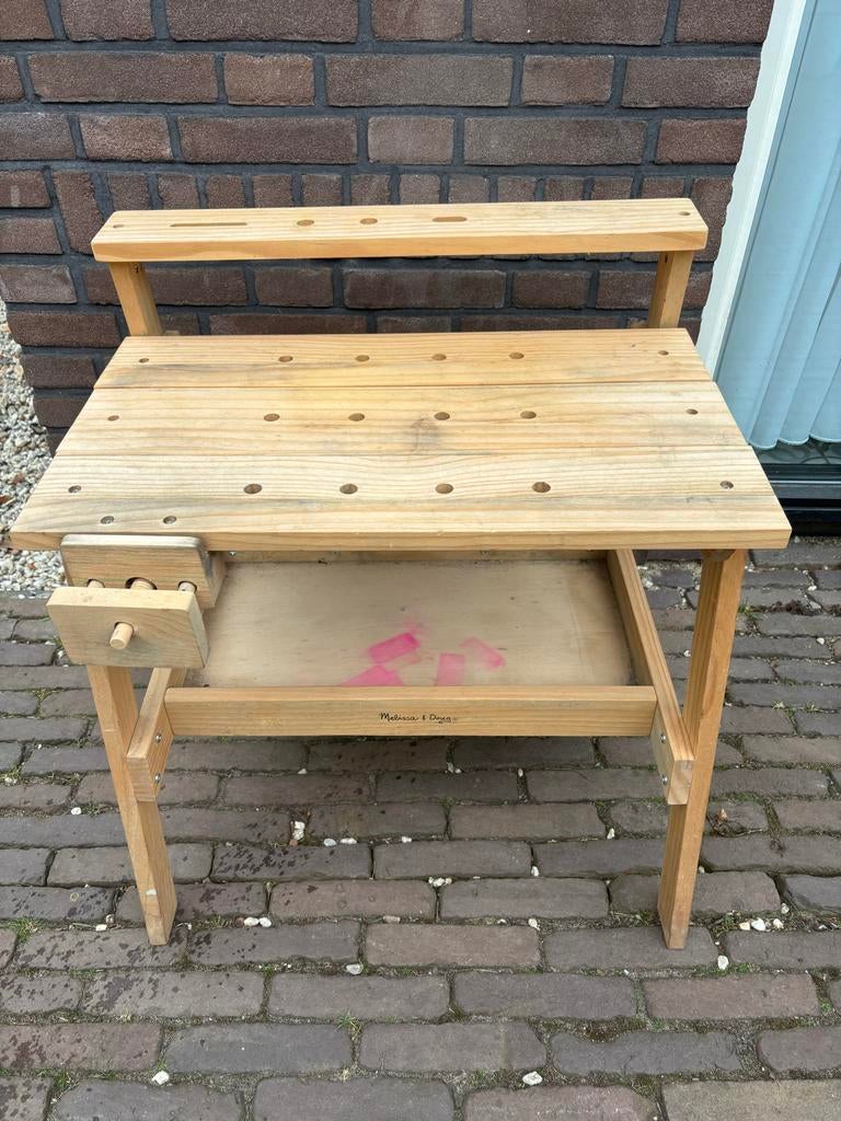 Melissa & Doug Houten Werkbankje voor Kinderen, Ophalen of Verzenden, Gebruikt, Knutselen