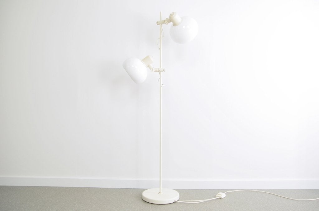 witte metalen mushroom vloerlamp, Vintage, Ophalen of Verzenden, Nvt, 150 tot 200 cm