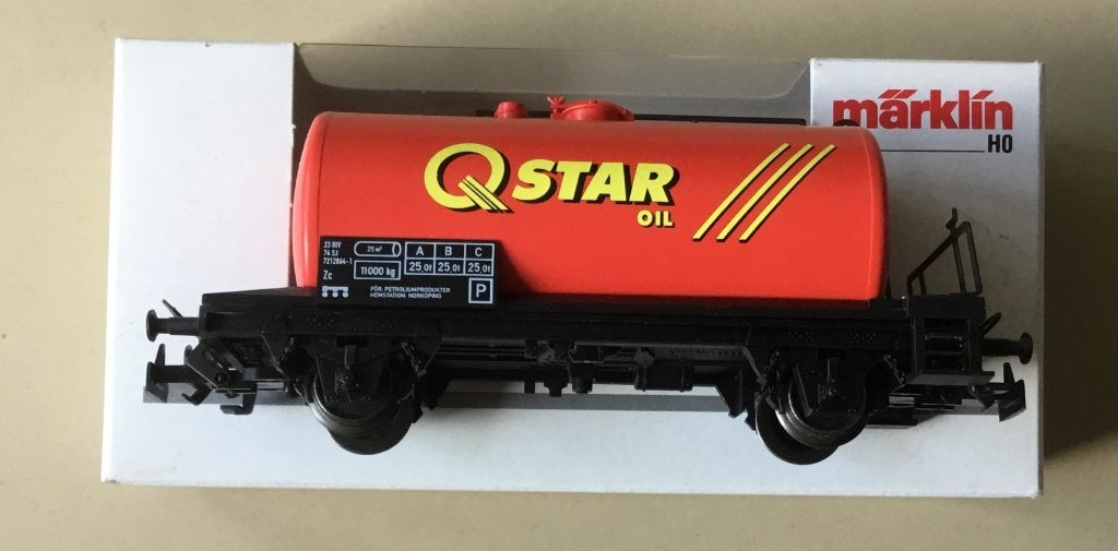 MäRKLIN HO # 4440.98703 QSTAR OIL SJ Ketelwagen Zweden N OK, Wisselstroom, Ophalen of Verzenden, Märklin, Nieuw