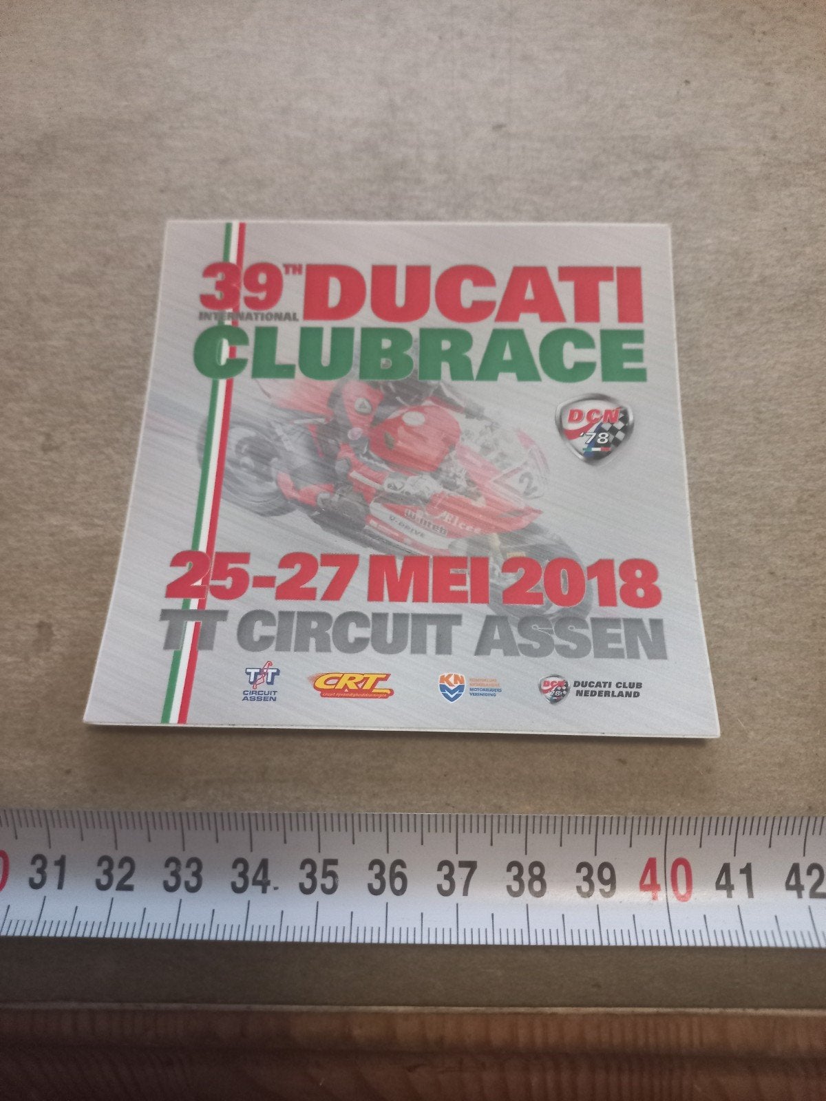 39e Internationale Ducati Clubrace 2018 TT Circuit Assen, Verzamelen, Ophalen of Verzenden, Zo goed als nieuw