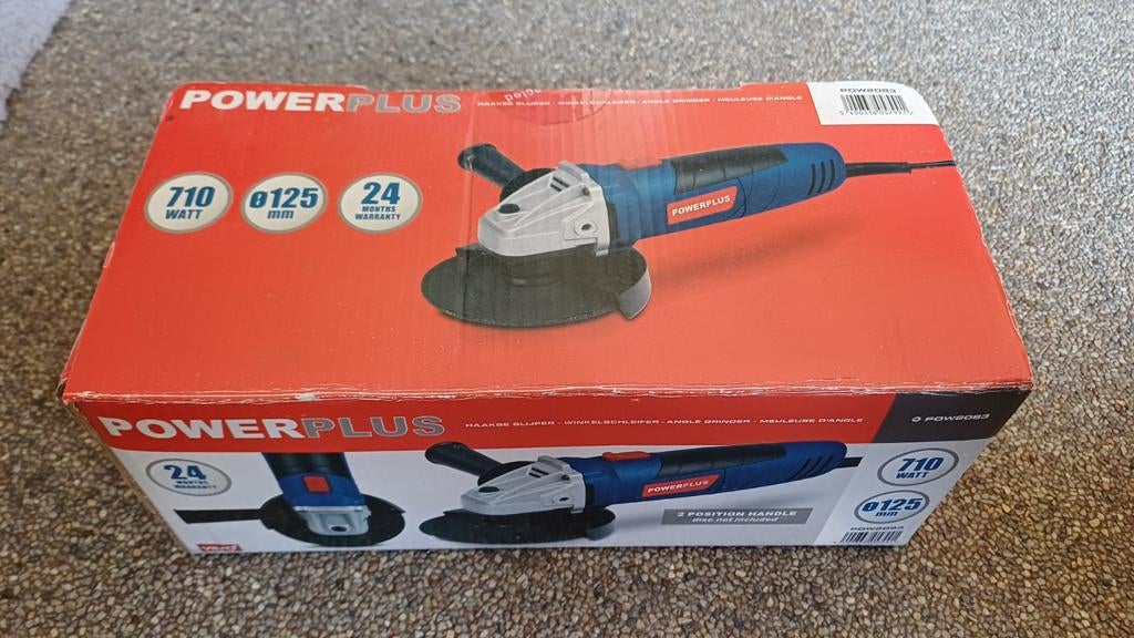 Nieuw blauw Powerplus flex 710Watt rond 125mm, Doe-het-zelf en Verbouw, Gereedschap | Handgereedschap, Ophalen of Verzenden, Nieuw