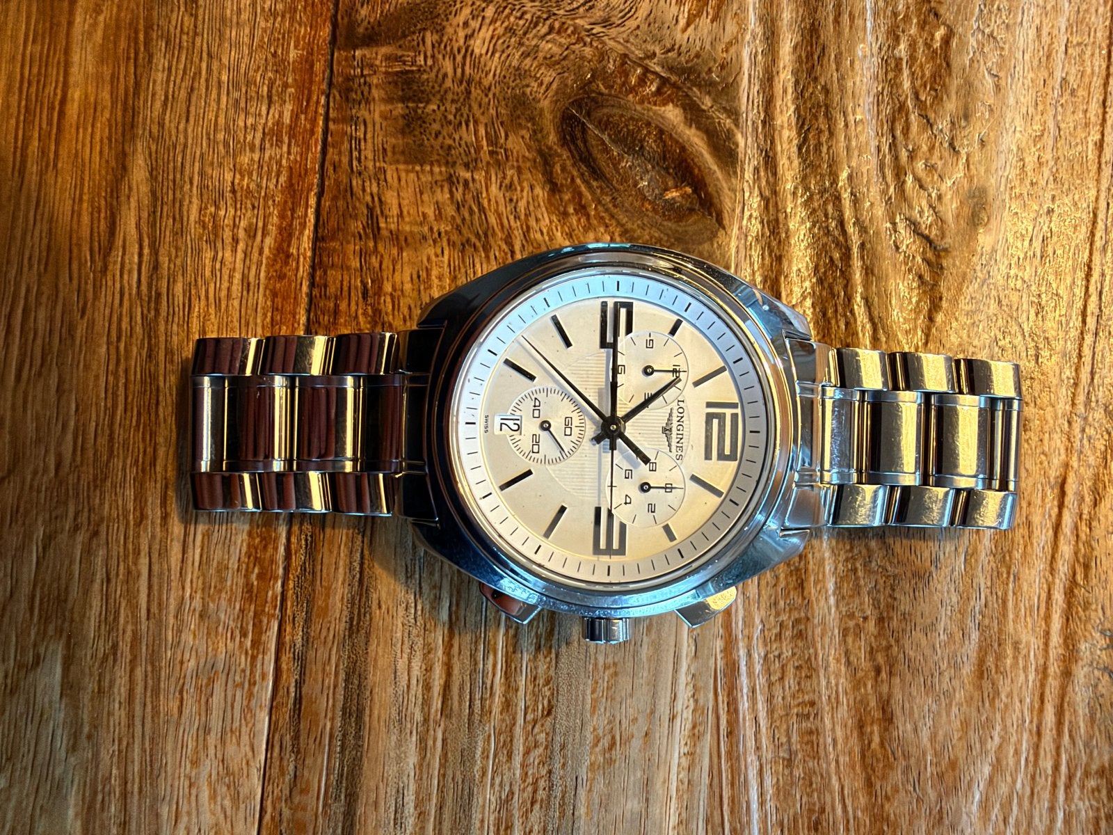 Longines Conquest Chronograaf Herenhorloge, Overige merken, Staal, Gebruikt, Staal