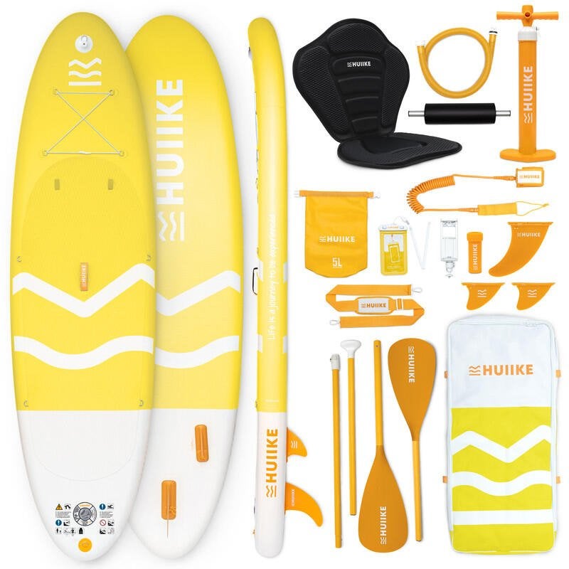 HUIKE Opblaasbaar SUP Board Set - Geel, Ophalen, Gebruikt, SUP-boards