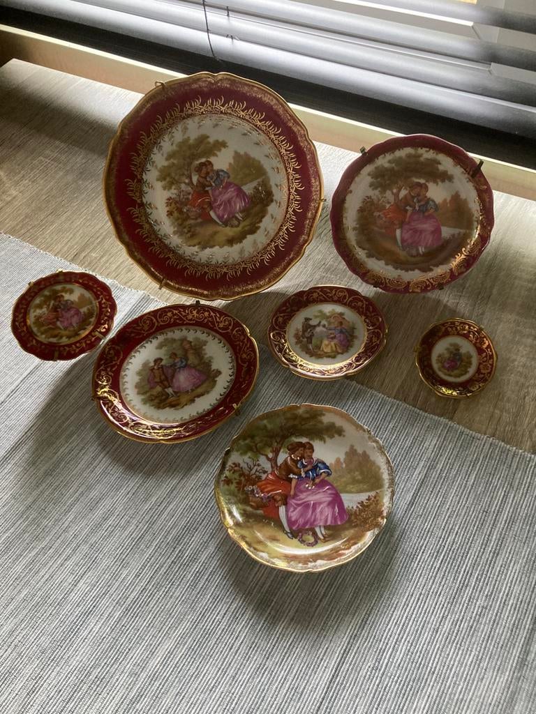 Limoges porseleinen bordjes, Ophalen of Verzenden